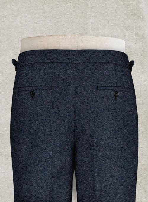 Blue Heavy Highland Tweed Trousers - Image 3
