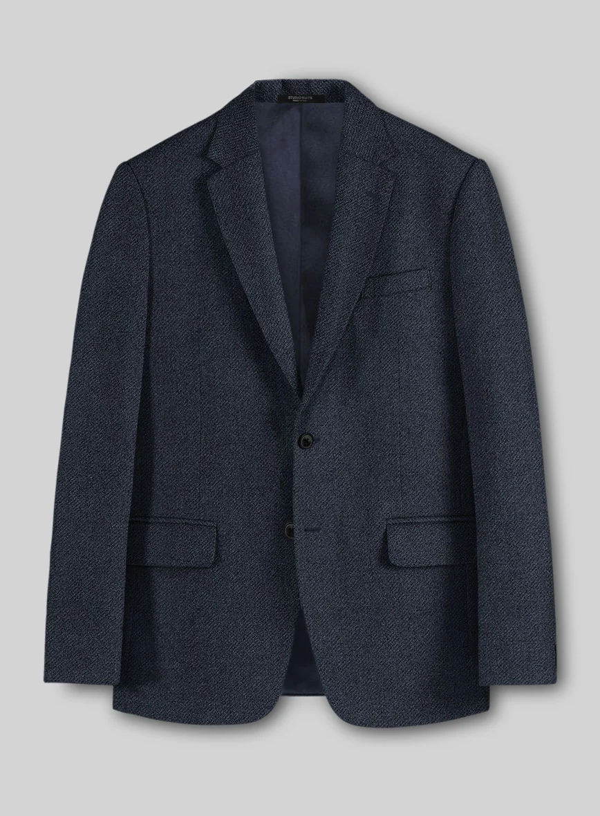 Blue Heavy Tweed Suit - Image 2
