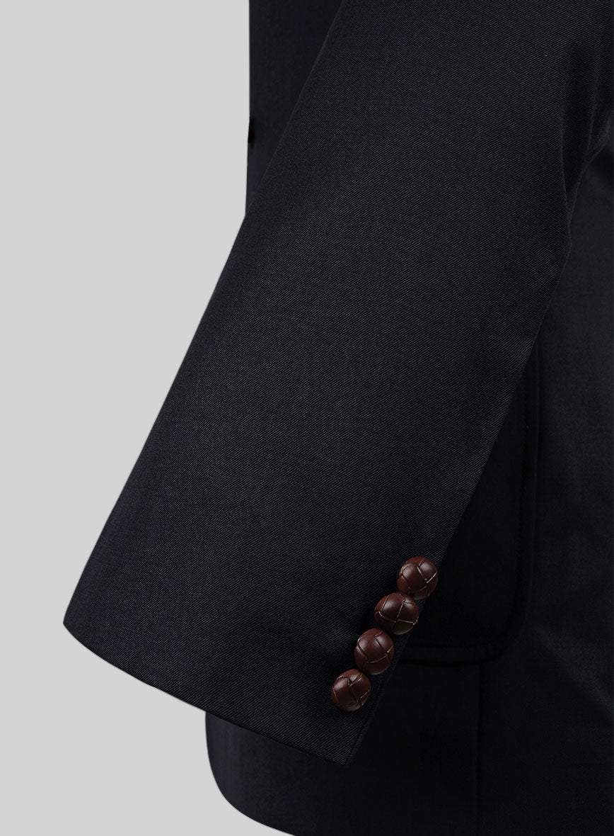 Blue Merino Wool Double Breasted Style Jacket - Image 4