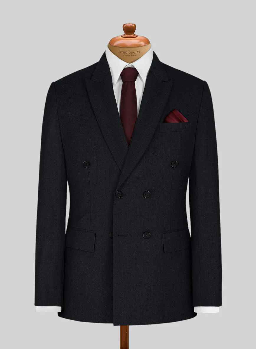 Blue Merino Wool Double Breasted Suit - Image 2