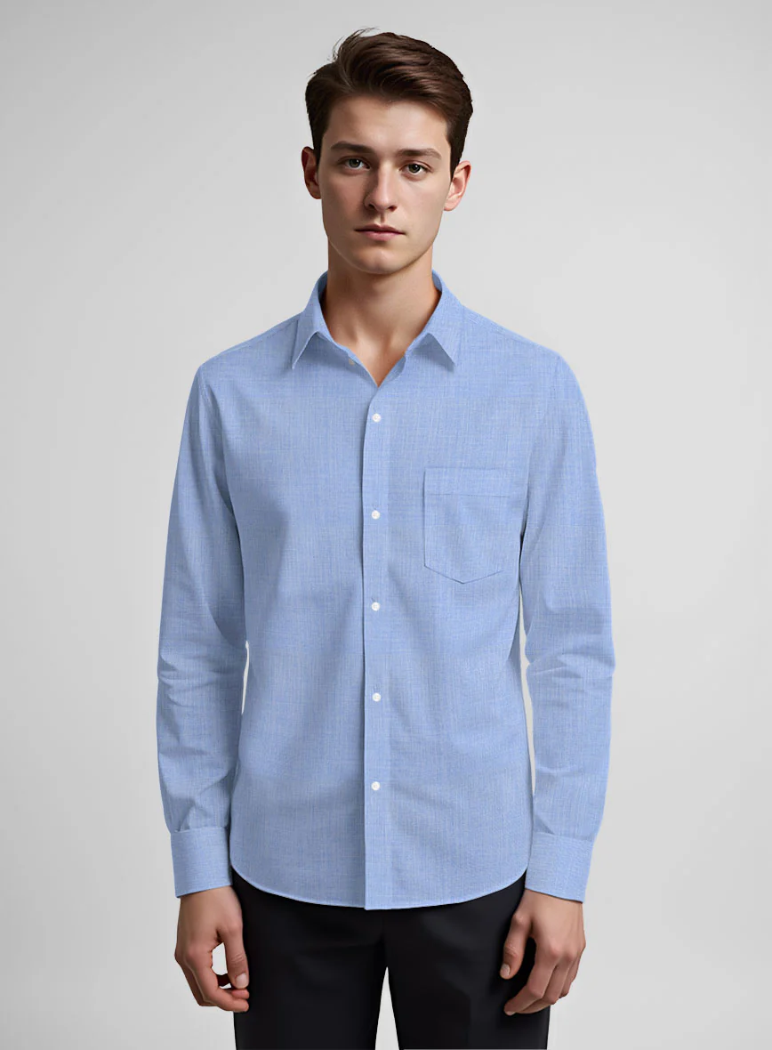 Blue Mirage Cotton Shirt - Image 2
