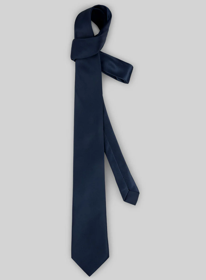 Blue Satin Tie - Image 2