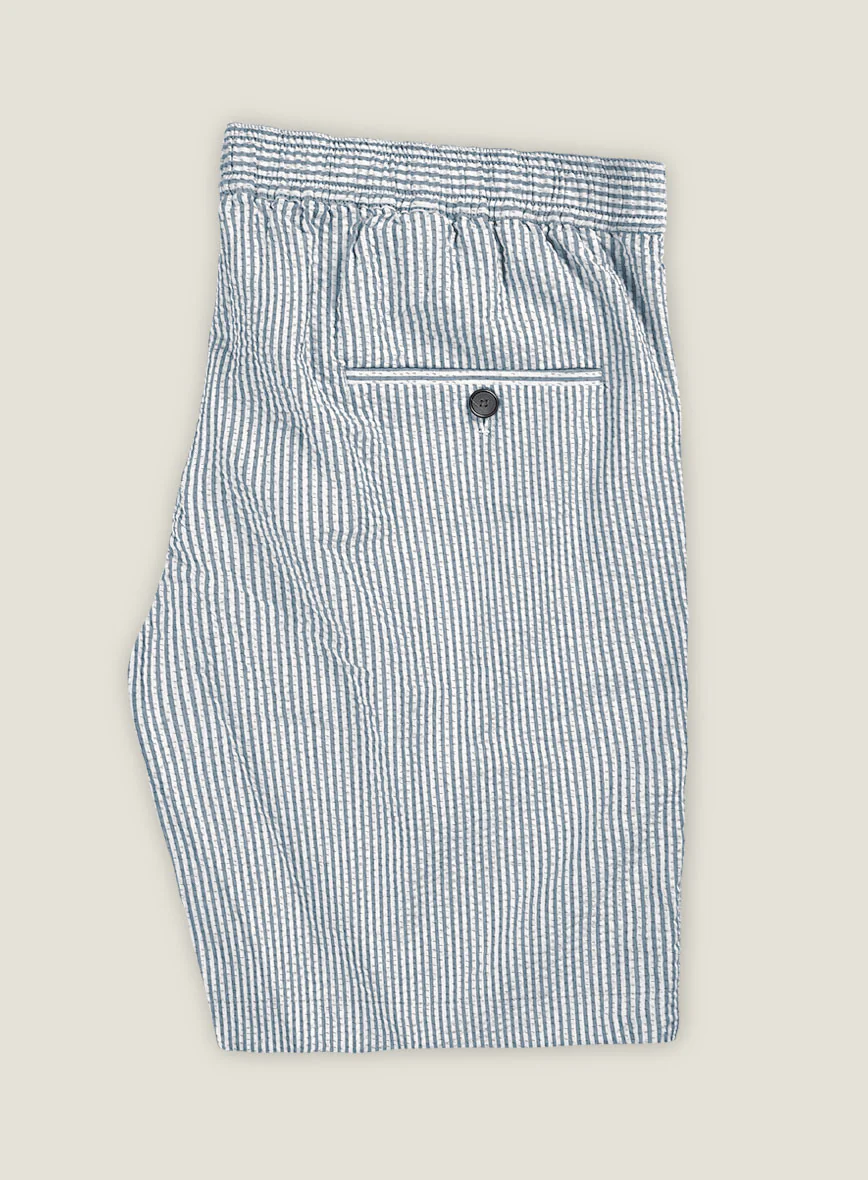 Blue Seersucker Shorts - Image 3
