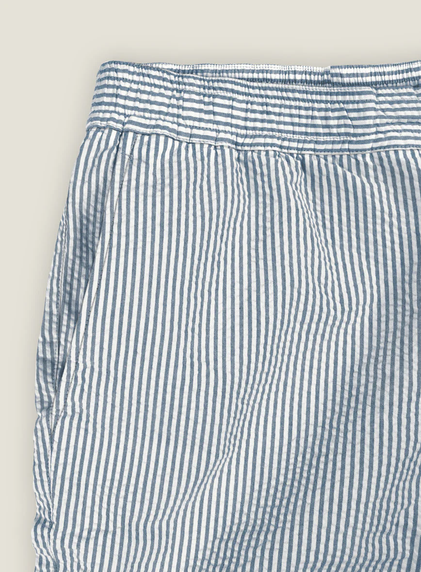 Blue Seersucker Shorts - Image 4