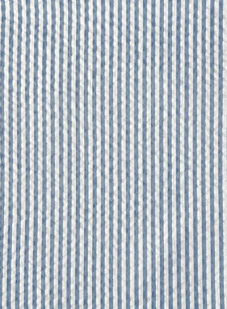 Blue Seersucker Shorts - Image 5