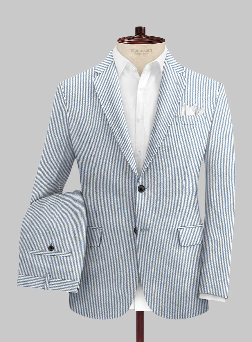 Blue Seersucker Suit - Image 2