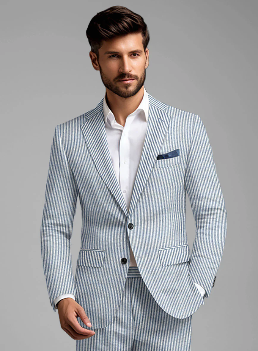 Blue Seersucker Suit - Image 3