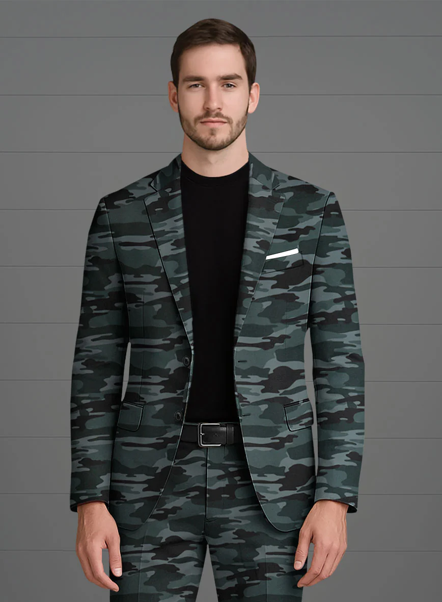 Blue Stretch Camo Suit - Image 3