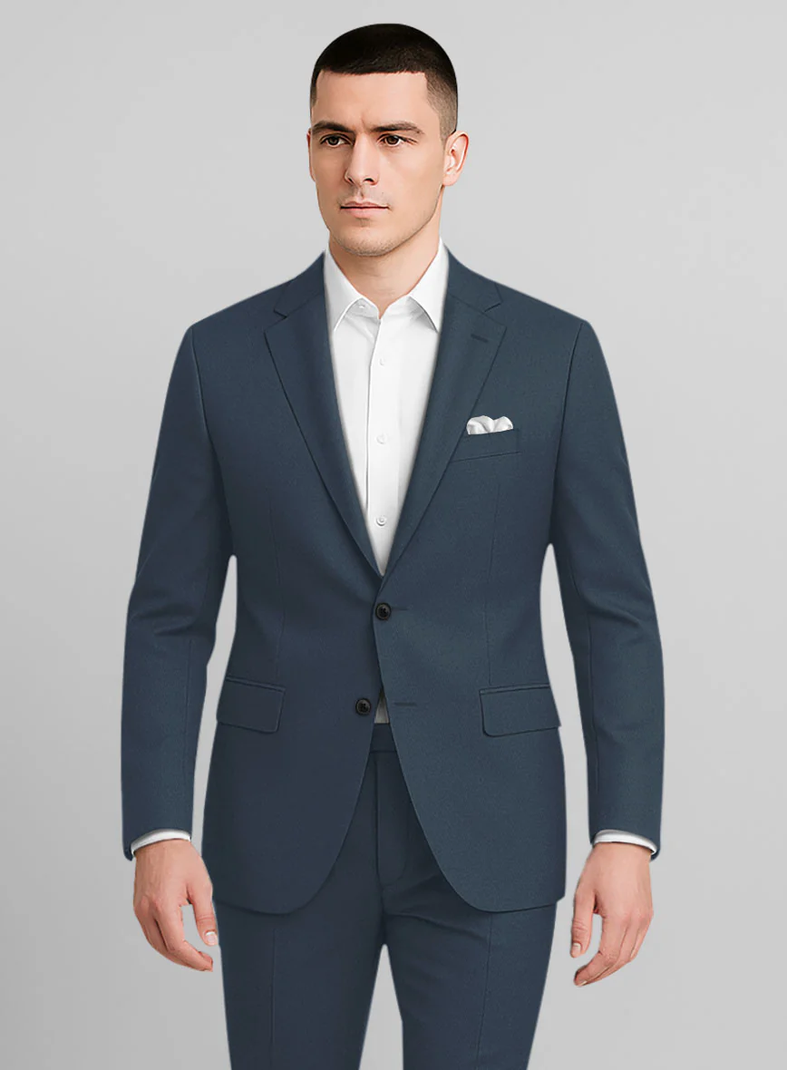 Blue Stretch Chino Jacket - Image 2