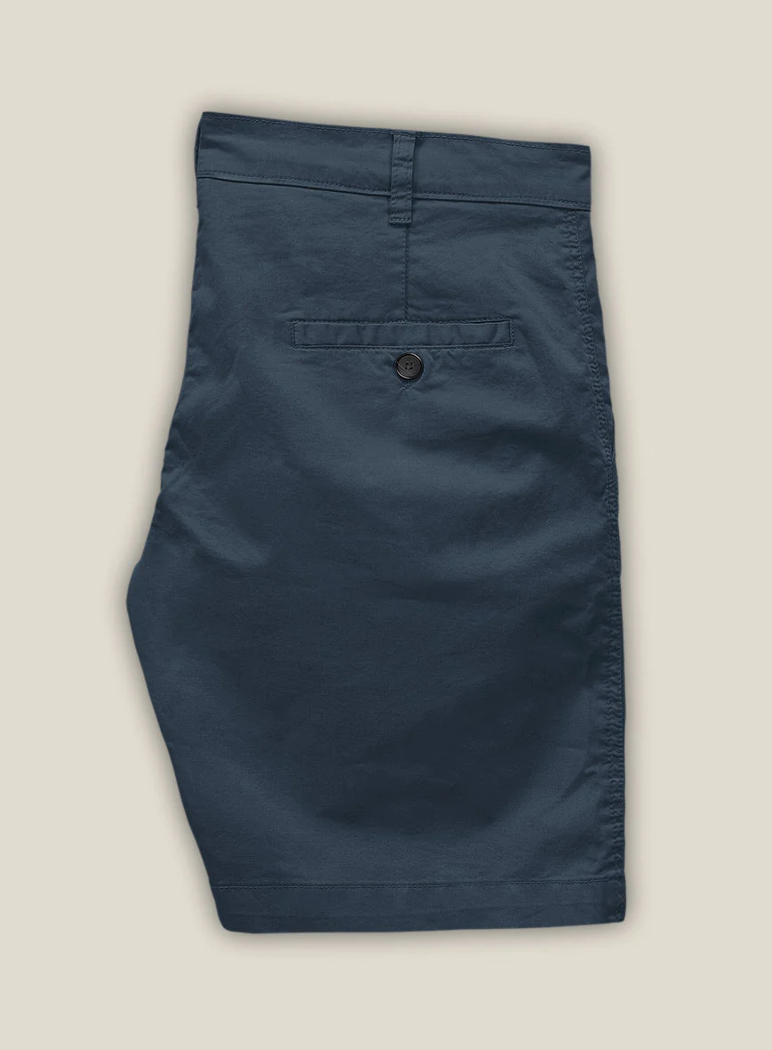 Blue Stretch Chino Shorts - Image 3