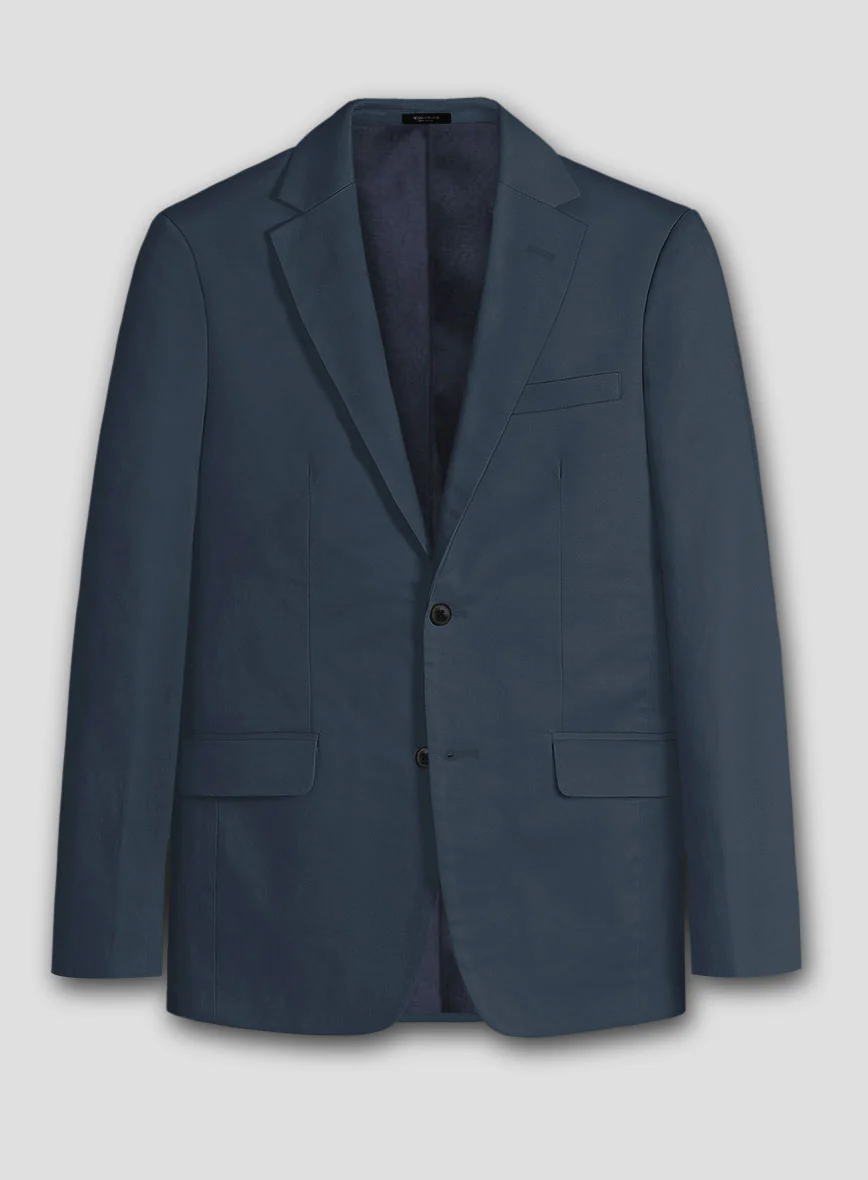 Blue Stretch Chino Suit - Image 2