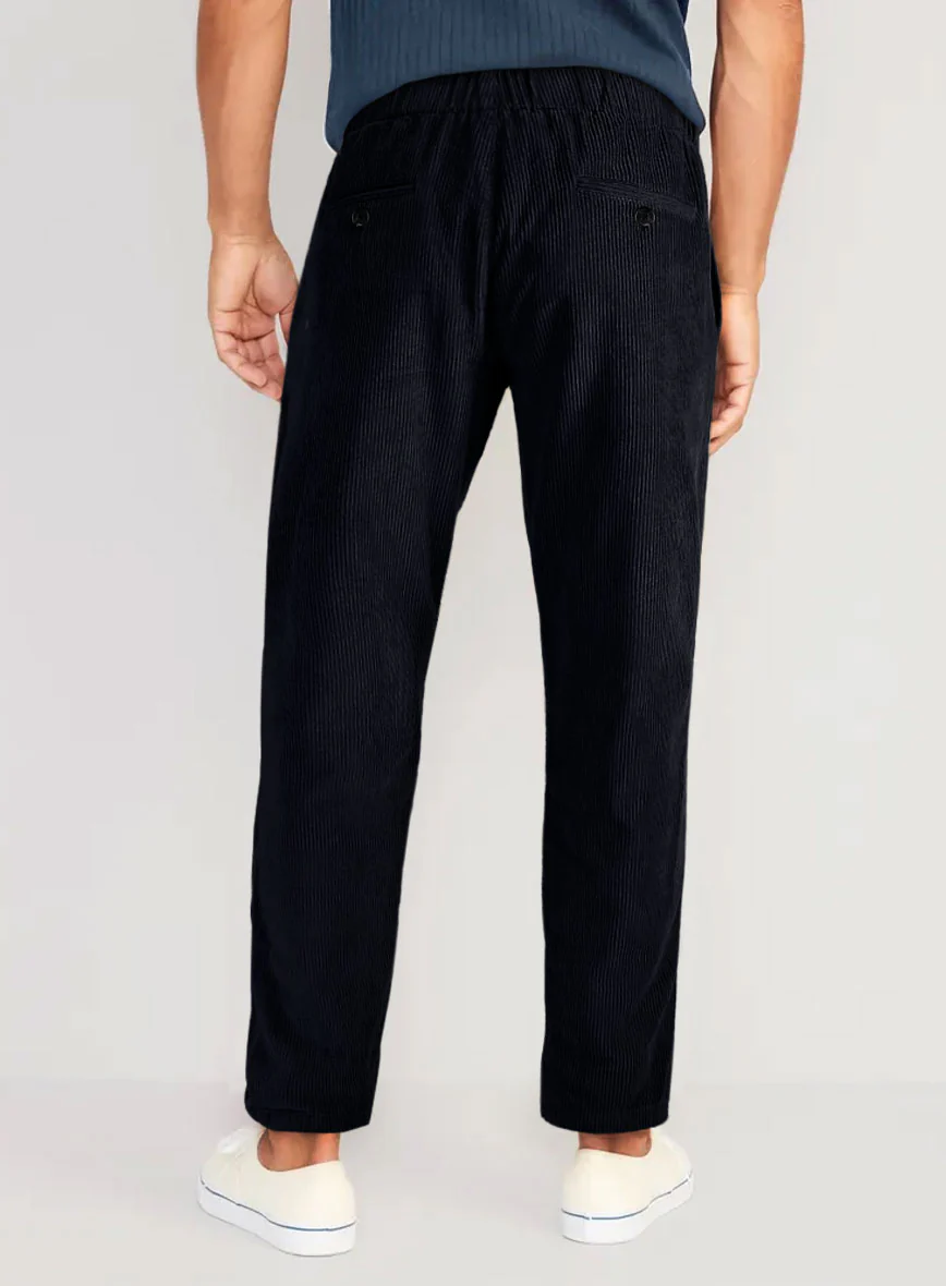 Blue Stretch Pin Corduroy Easy Pants - Image 3
