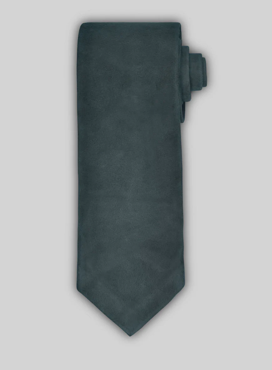 Blue Suede Leather Tie - Image 2