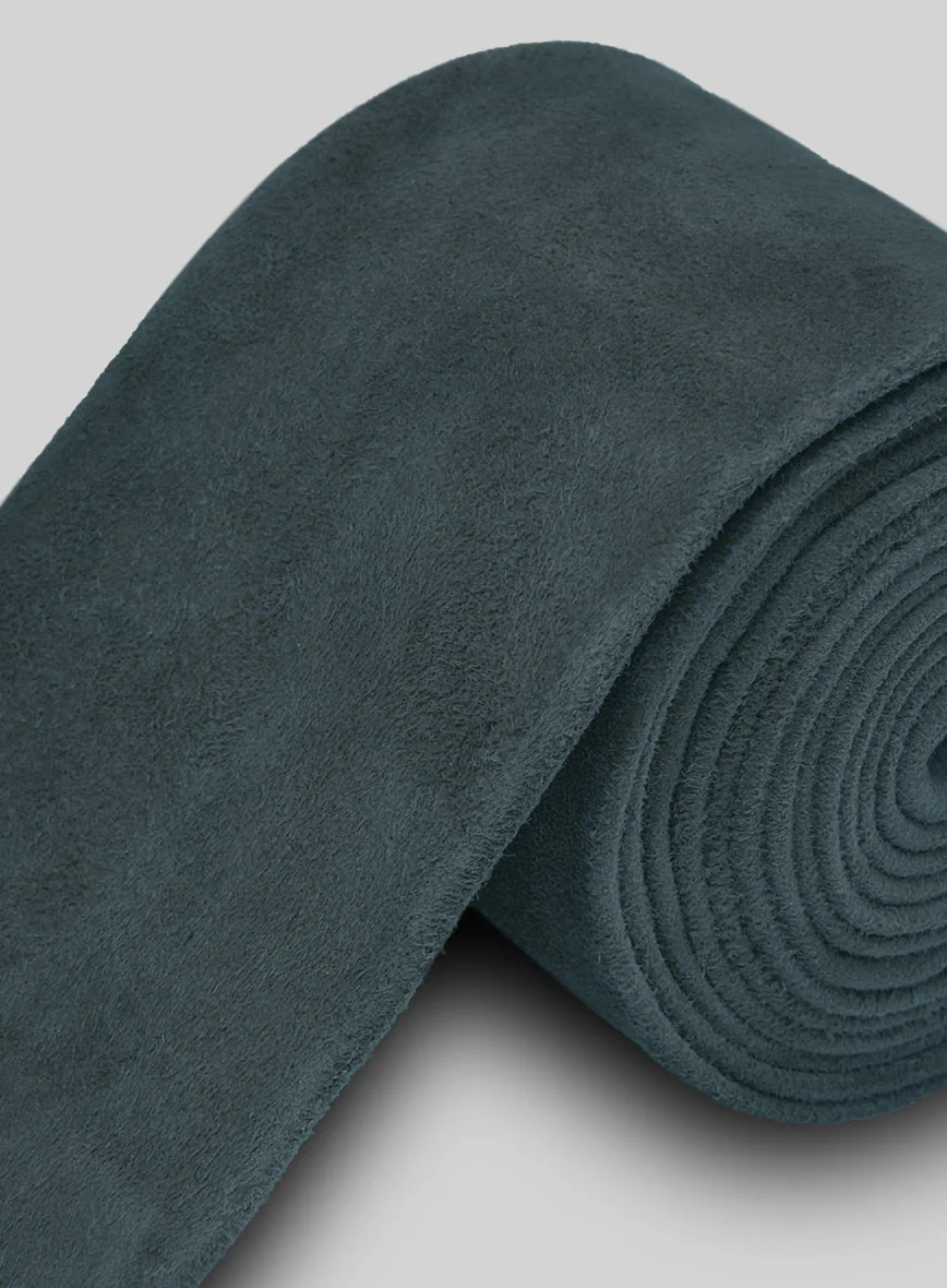 Blue Suede Leather Tie - Image 3