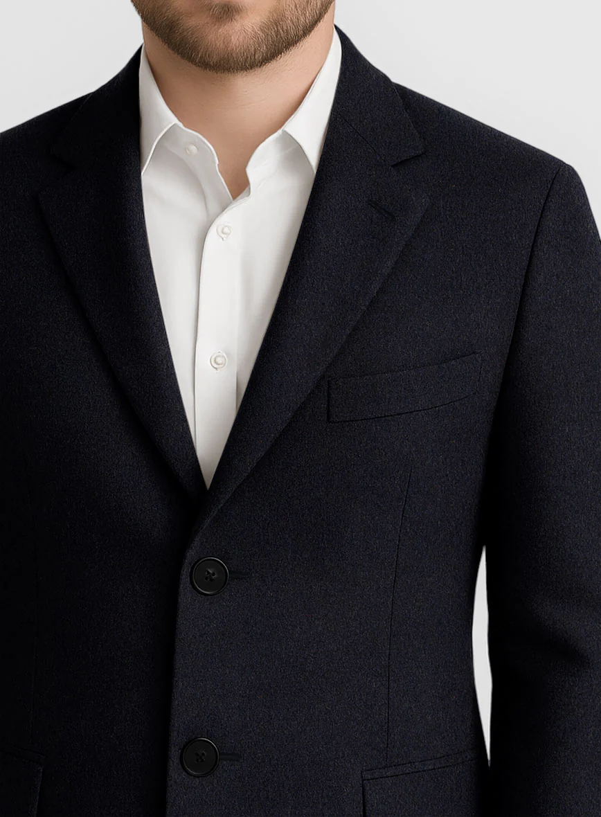 Blue Thick Wool Overcoat - Image 3