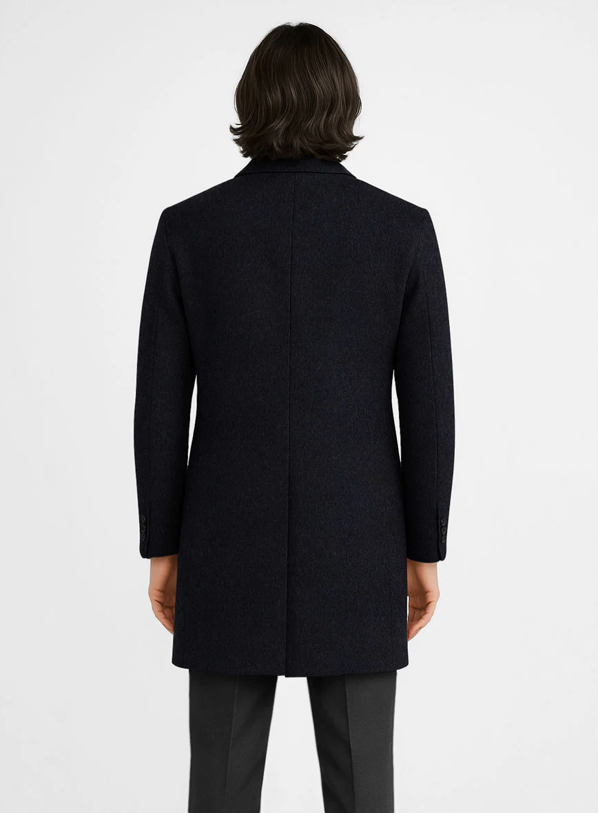 Blue Thick Wool Overcoat - Image 4