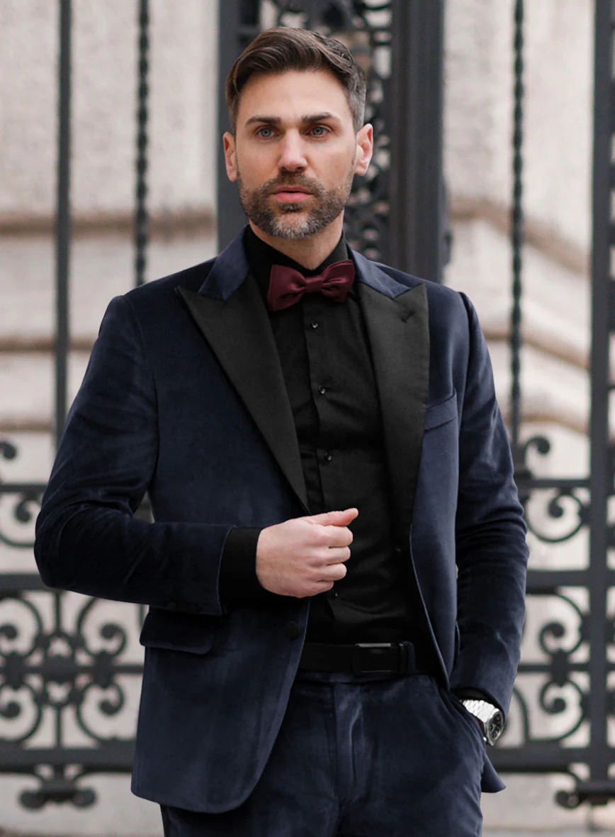 Blue Velvet Tuxedo Jacket - Image 2