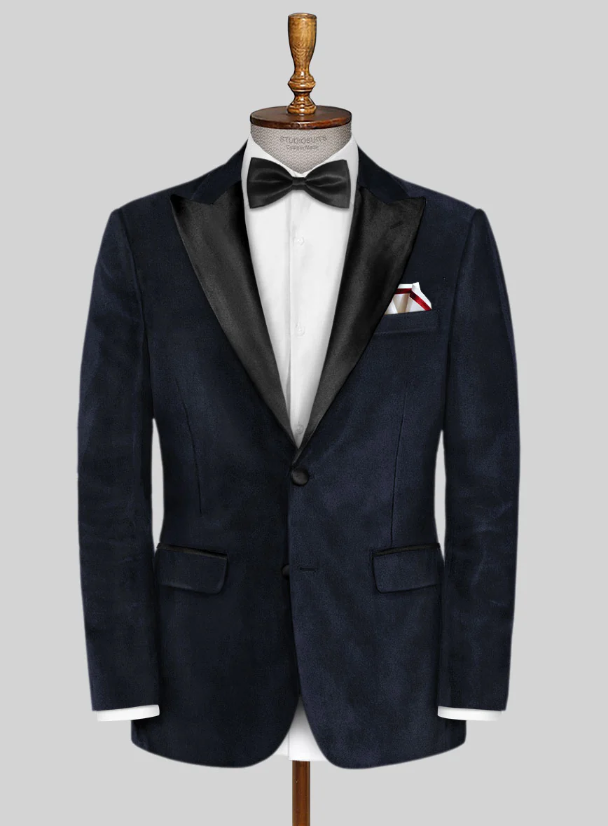 Blue Velvet Tuxedo Jacket - Image 3