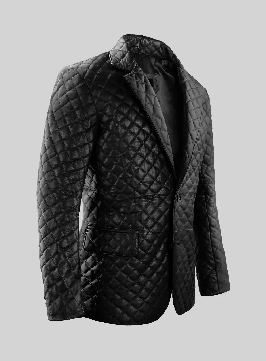 Bocelli Quilted Leather Blazer - Image 3