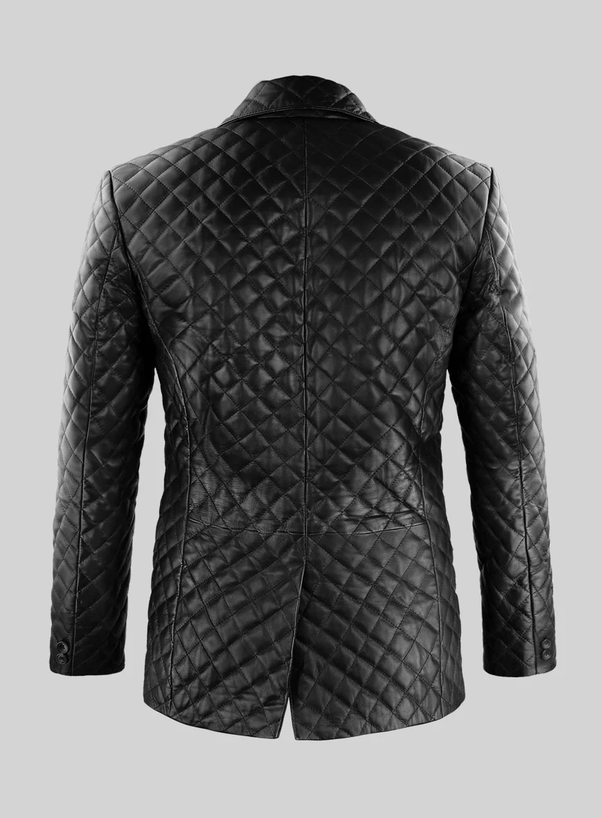 Bocelli Quilted Leather Blazer - Image 5