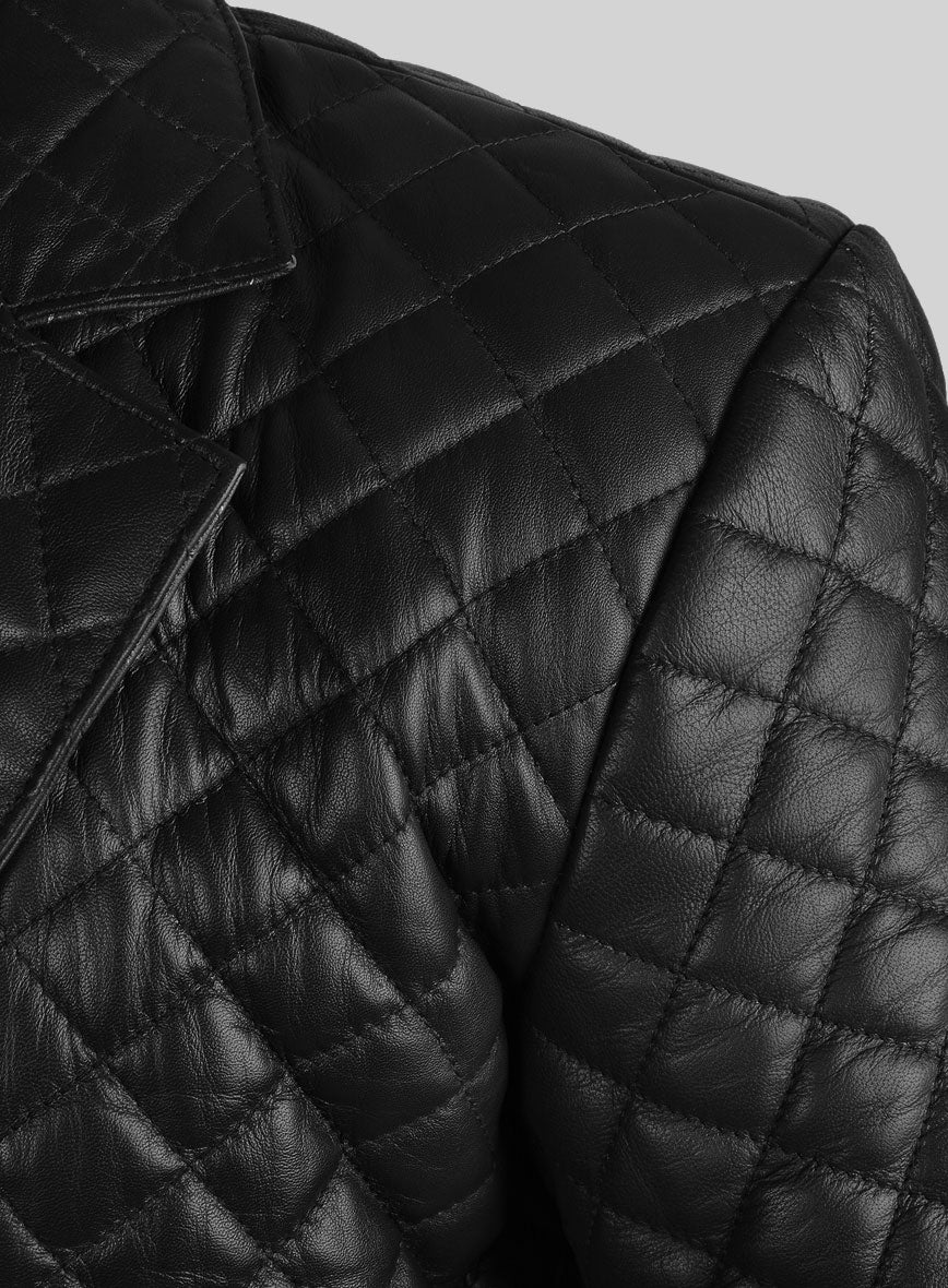 Bocelli Quilted Leather Blazer - Image 6