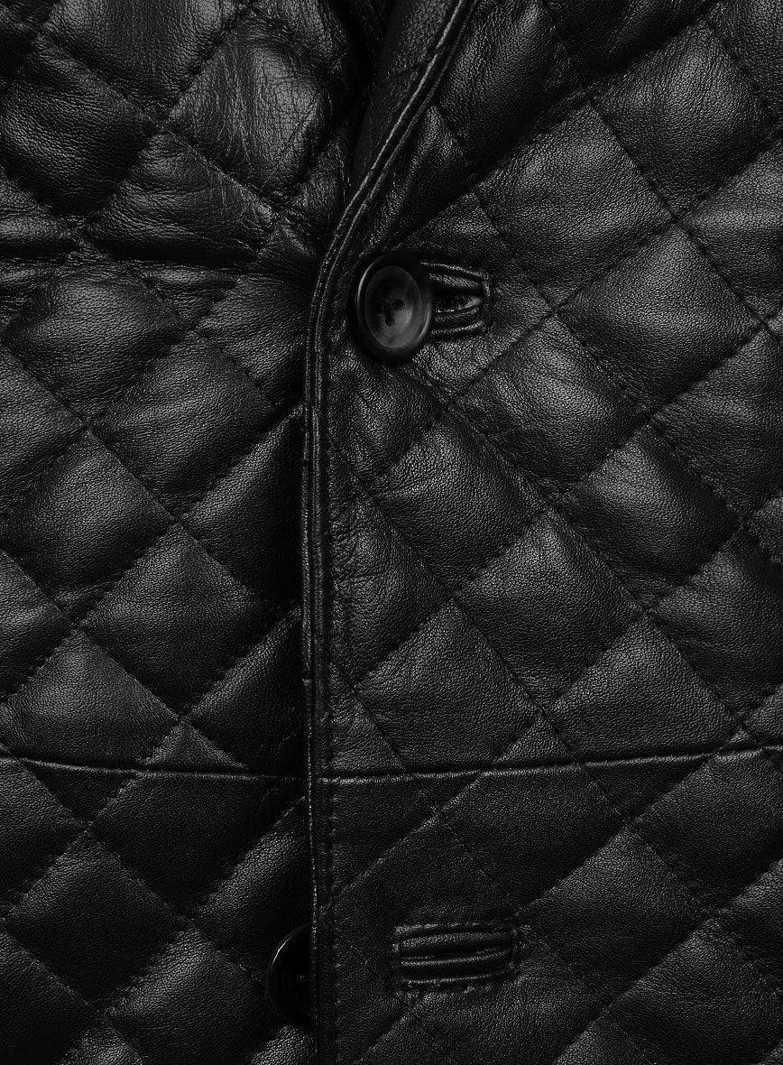 Bocelli Quilted Leather Blazer - Image 7