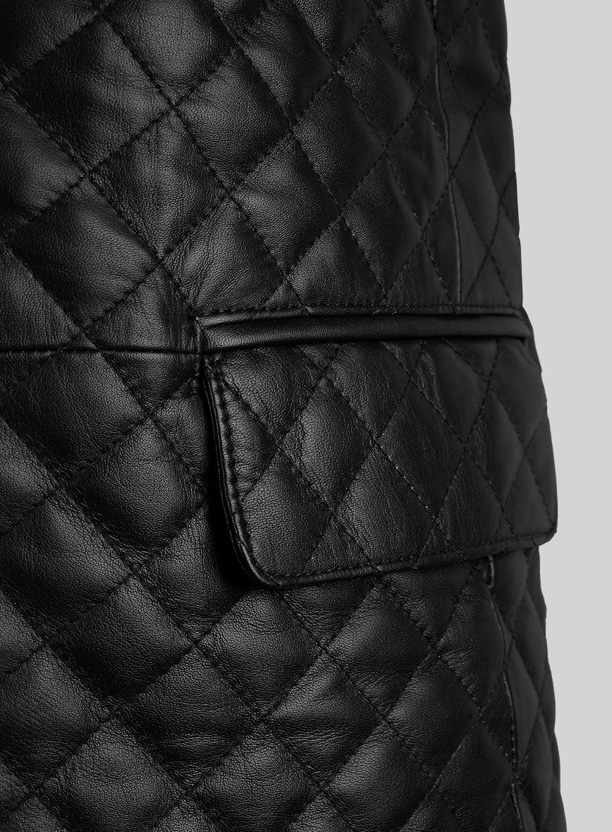 Bocelli Quilted Leather Blazer - Image 8