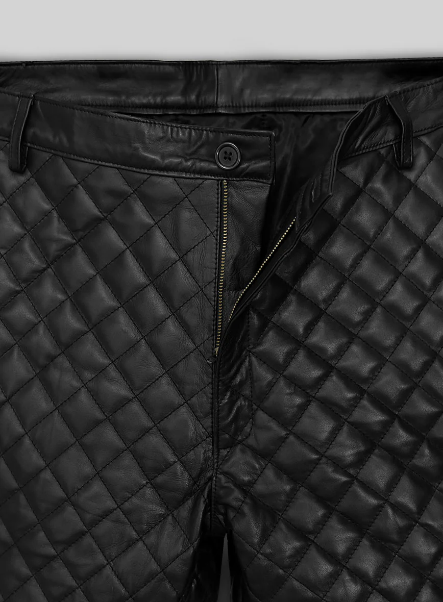 Bocelli Quilted Leather Pants - Image 3