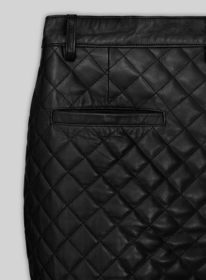 Bocelli Quilted Leather Pants - Image 4