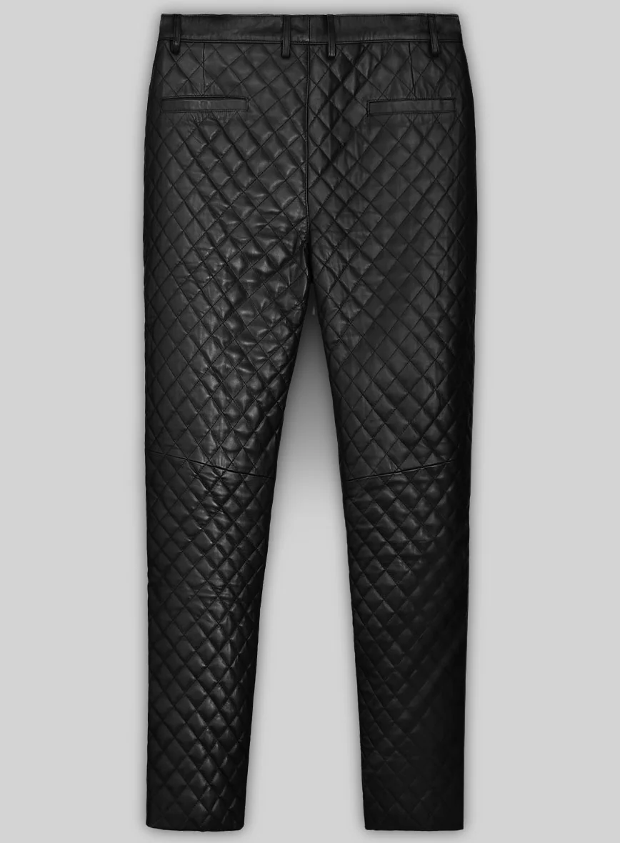 Bocelli Quilted Leather Pants - Image 5