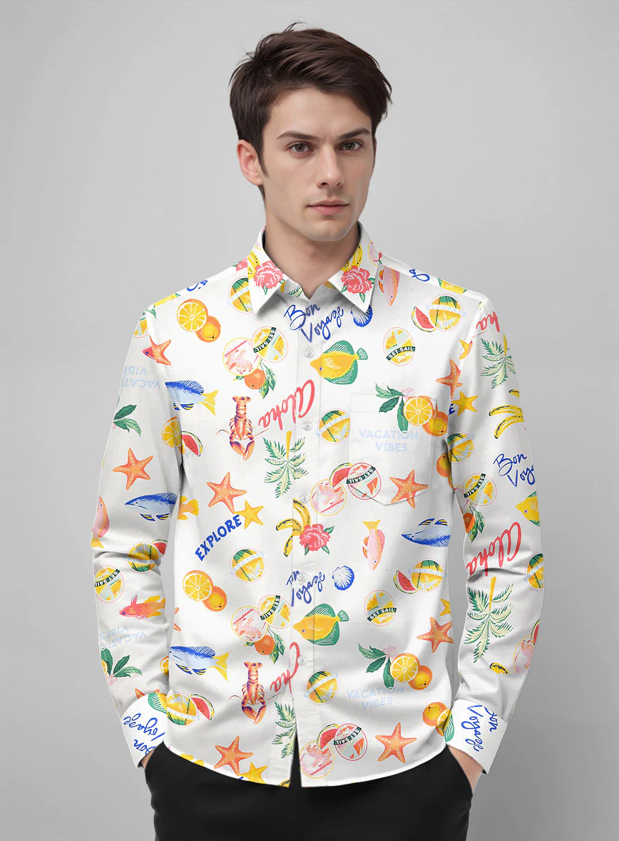 Bon Voyage Cotton Lycra Shirt - Image 3