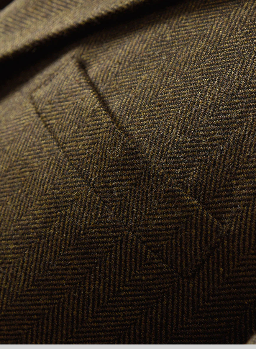 Bottle Brown Herringbone Tweed Jacket II - Image 2