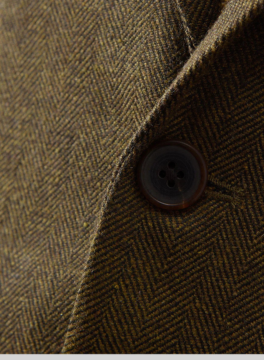 Bottle Brown Herringbone Tweed Jacket II - Image 4