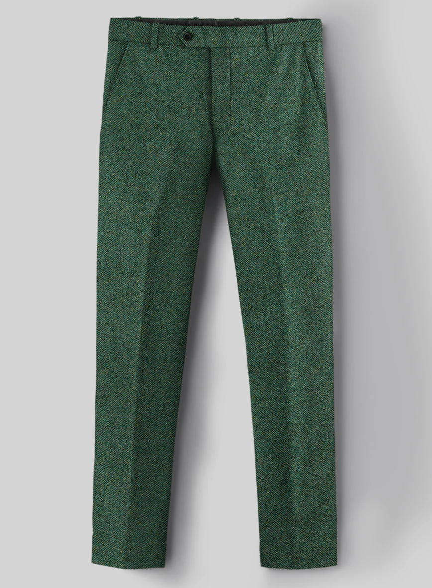 Bottle Green Herringbone Tweed Suit - Image 6