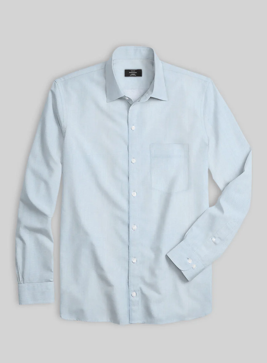 Breeze Blue Cotton Shirt - Image 3