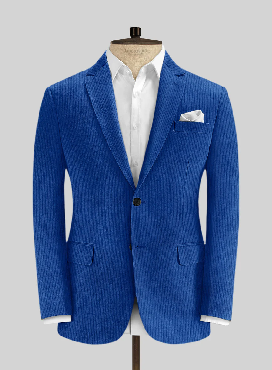 Bright Blue Corduroy Suit - Image 3