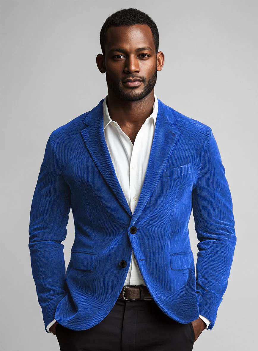 Bright Blue Corduroy Suit - Image 4