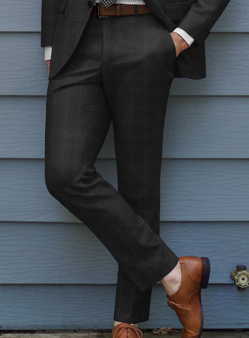 Bristol Alvaro Charcoal Checks Suit - Image 5