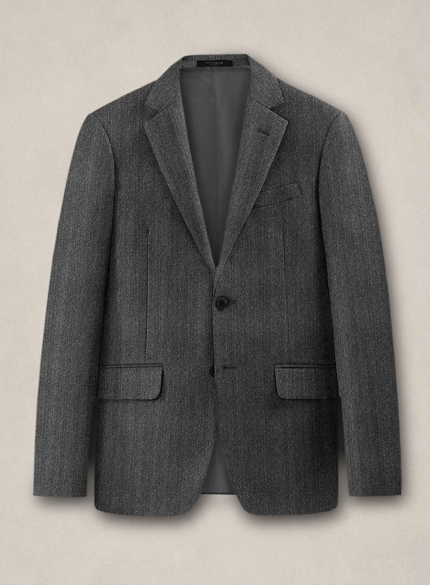Bristol Ash Gray Herringbone Suit - Image 2