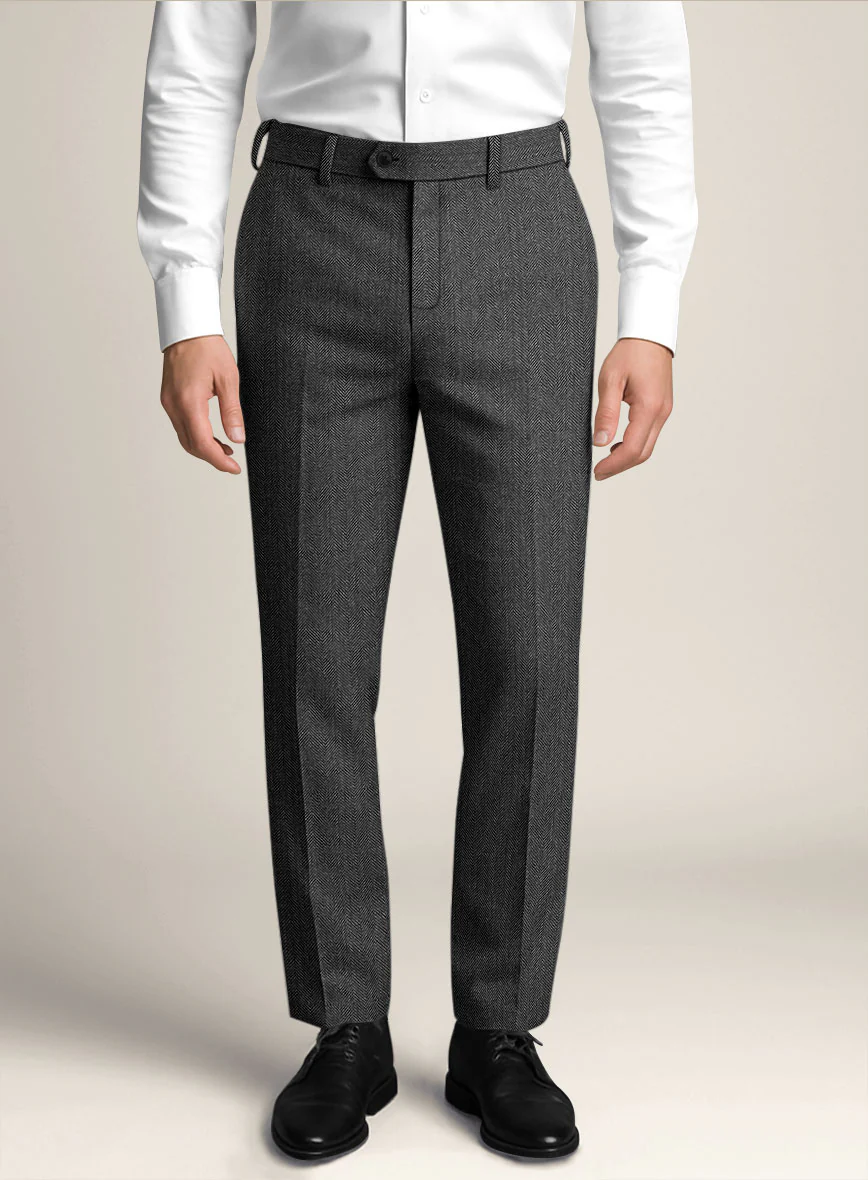 Bristol Ash Gray Herringbone Suit - Image 5