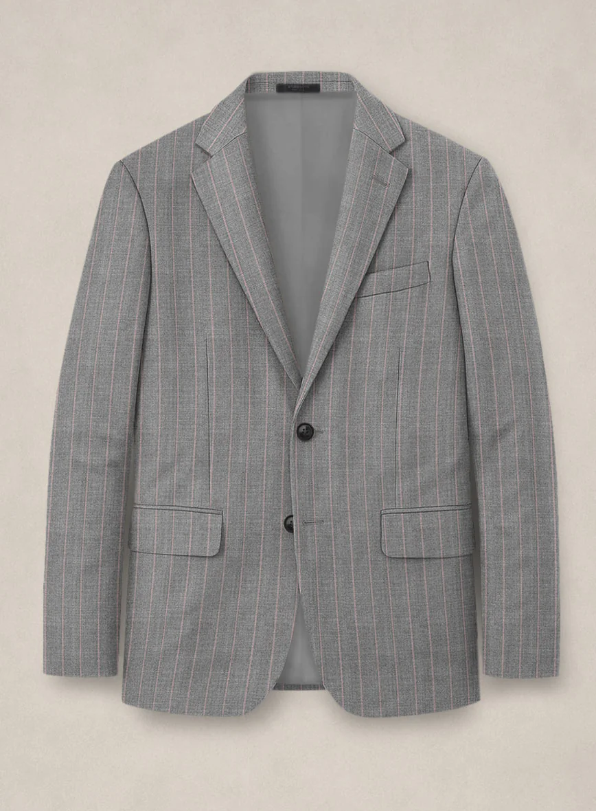 Bristol Ash Gray Rope Stripe Suit - Image 2