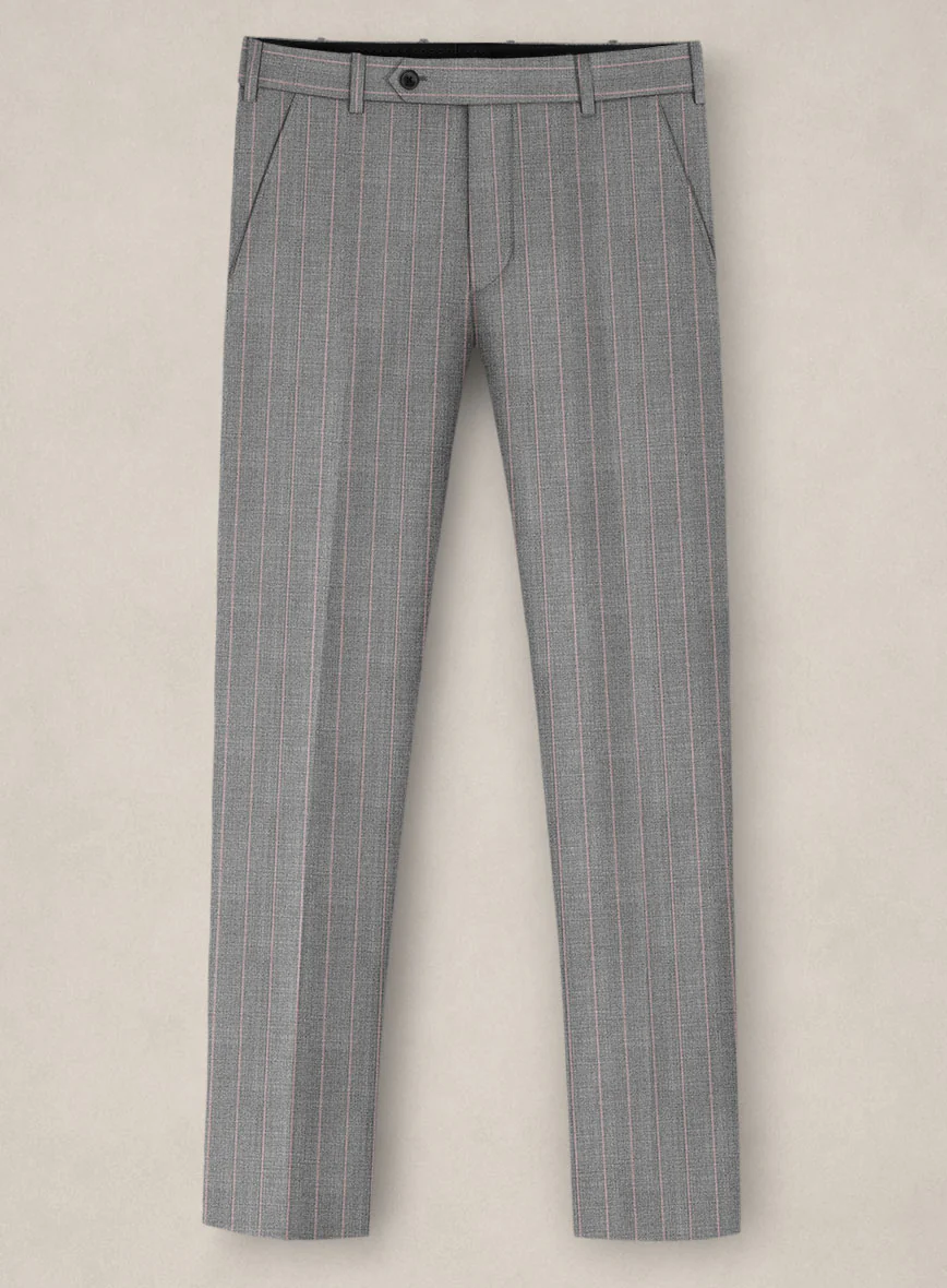 Bristol Ash Gray Rope Stripe Suit - Image 4