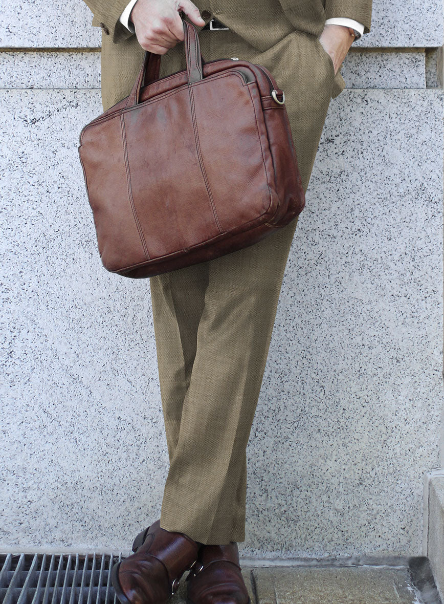 Bristol Beige Sharkskin Pants - Image 2