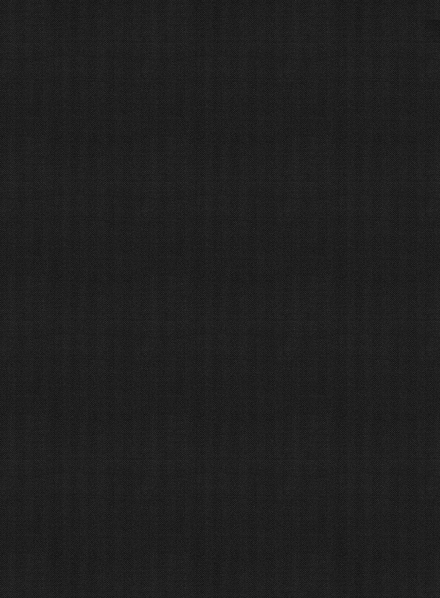 Bristol Black Herringbone Jacket - Image 2