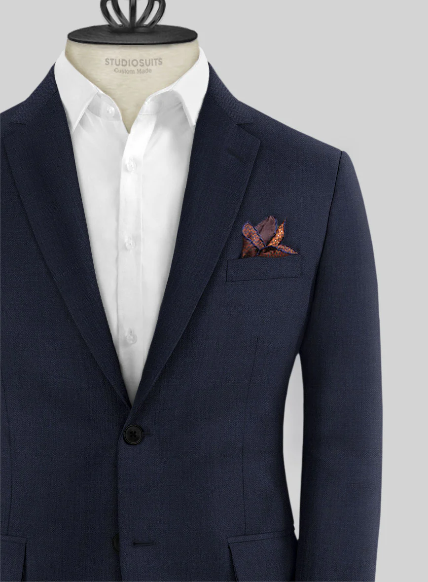 Bristol Blue Herringbone Jacket - Image 2