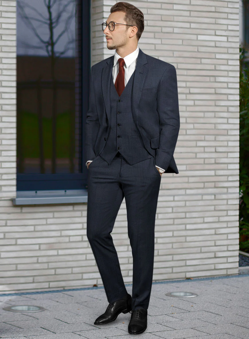 Bristol Blue Sharkskin Suit - Image 2