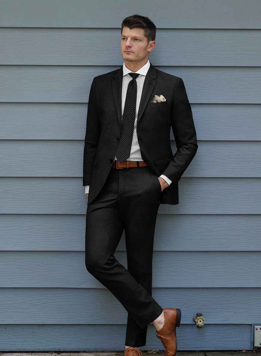 Bristol Bob Weave Black Suit - Image 2
