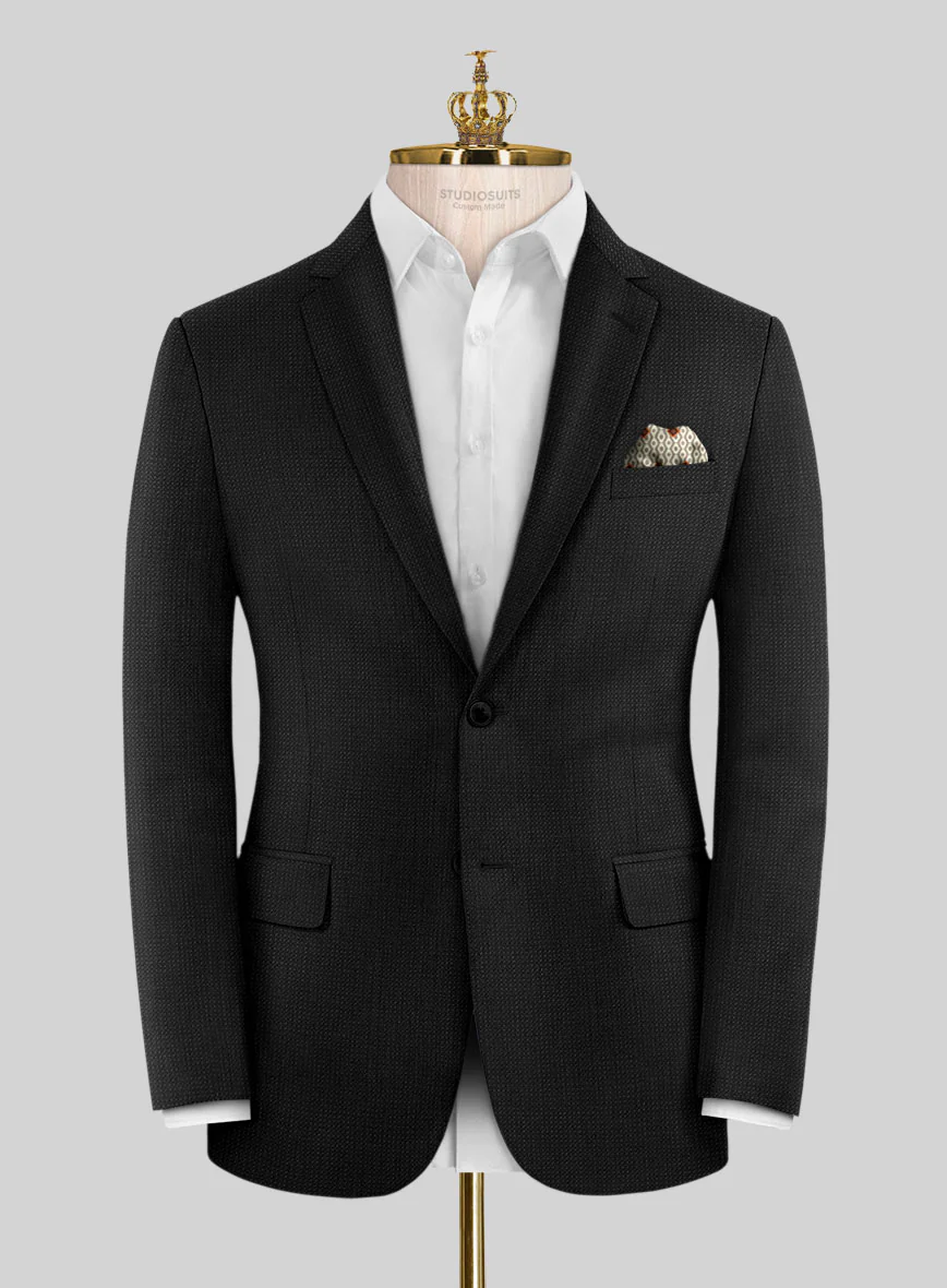 Bristol Bob Weave Black Suit - Image 3