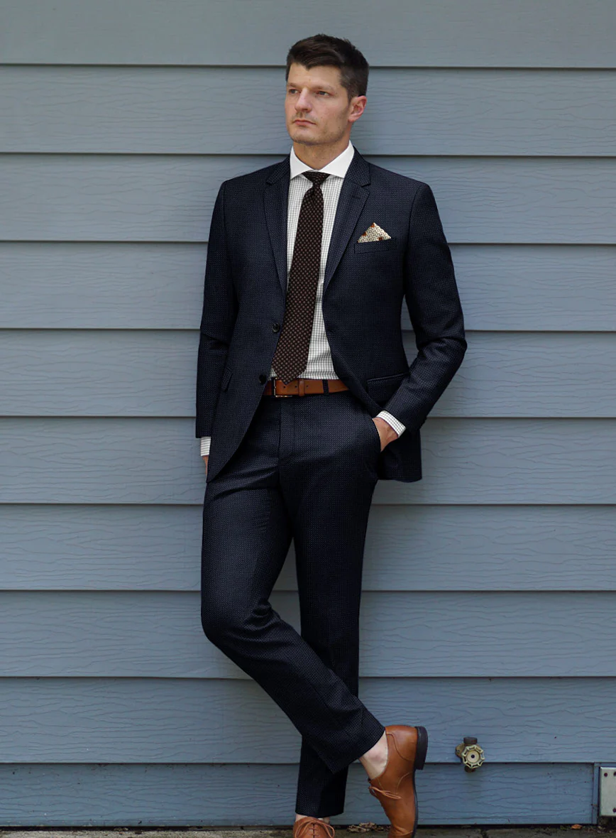 Bristol Bob Weave Blue Suit - Image 2
