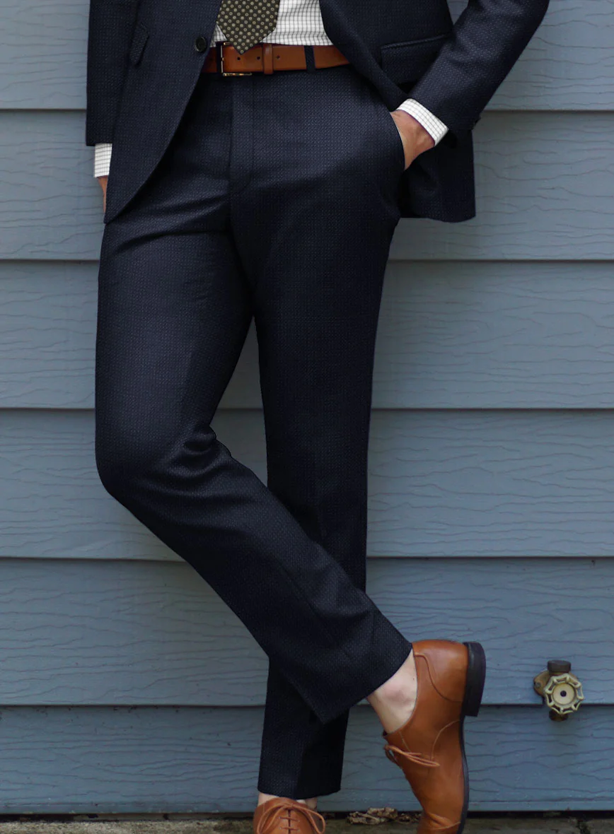 Bristol Bob Weave Blue Suit - Image 6
